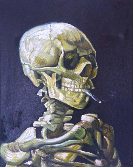 Винсент ван гог череп с горящей сигаретой