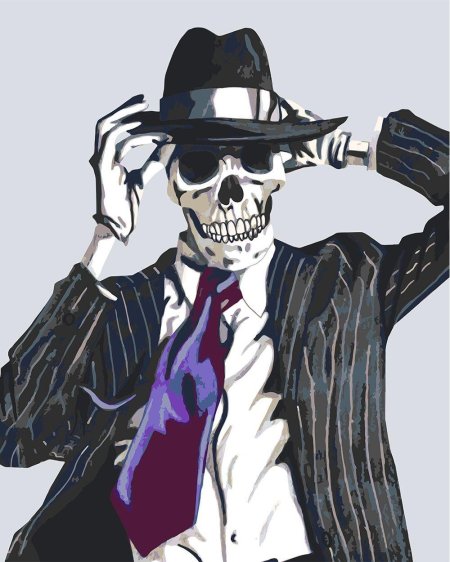 Скелет в костюме