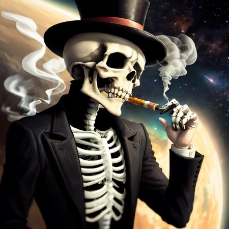 Скелет с сигарой