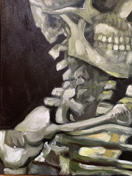 Винсент ван гог череп с горящей сигаретой