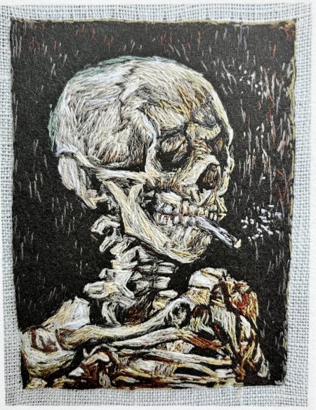 Винсент ван гог череп с горящей сигаретой