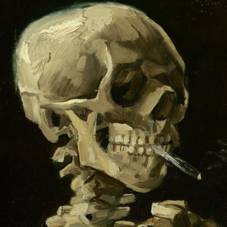 Винсент ван гог череп с горящей сигаретой