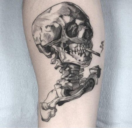 Ван гог курящий скелет