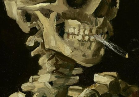 Винсент ван гог череп с горящей сигаретой