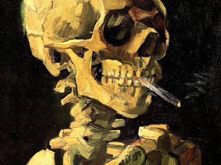 Винсент ван гог череп с горящей сигаретой