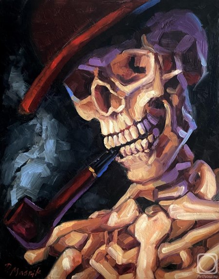 Винсент ван гог череп с горящей сигаретой