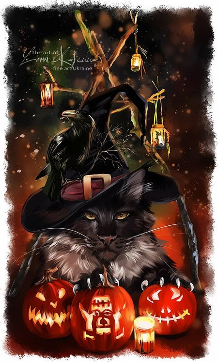 Хэллоуин кошка