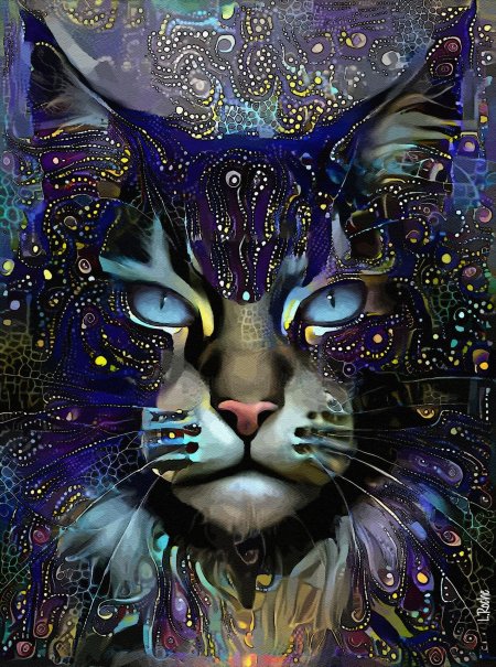 Абстрактные картины кошек