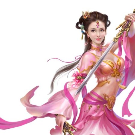 Девушка фэнтези на прозрачном фоне