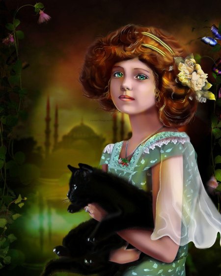 Девушка кошка фэнтези