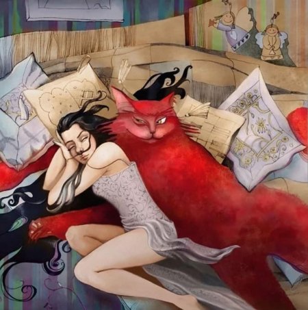 Женщина с котом