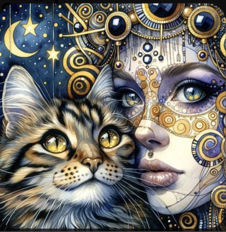 Иллюстрация кошка