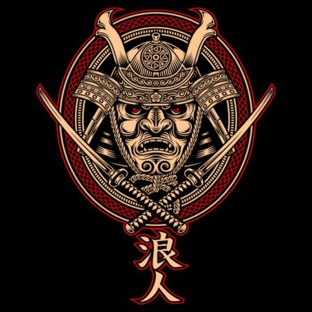 Японский символ самурая ронин