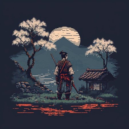 Самурай графика