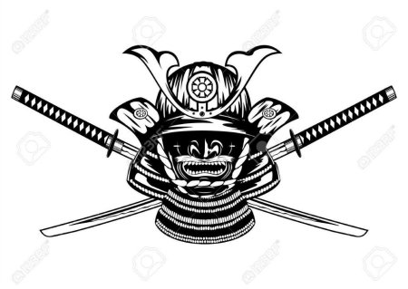 Тату самурай катана