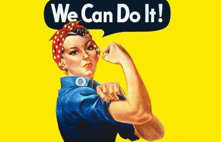 Плакат we can do it в хорошем качестве