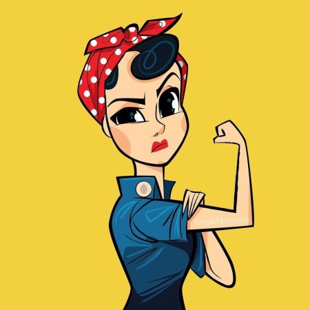 Сильная девушка рисунок