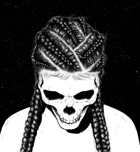 Скелет с косой