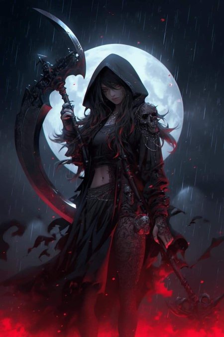 Аниме девушки с косой смерти