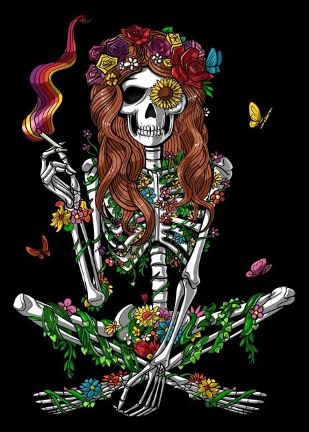 Скелет хиппи