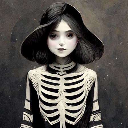 Девушка скелет