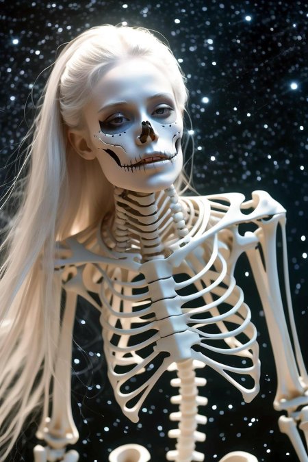Девушка скелет
