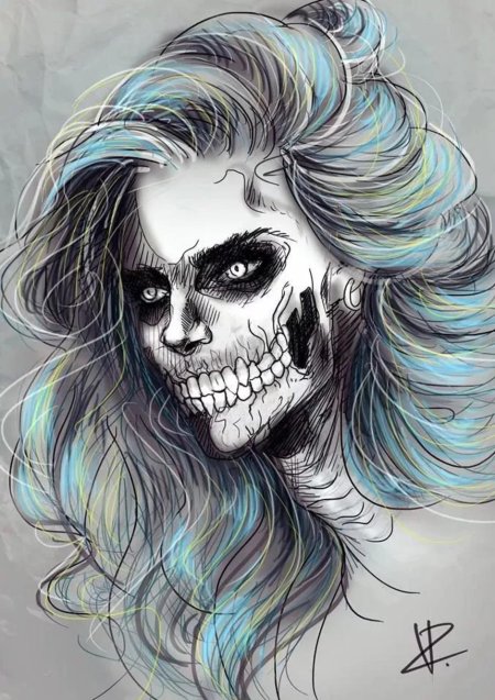 Скелет девушка