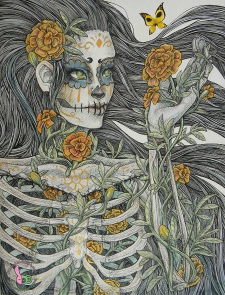 Санта муэрте картина