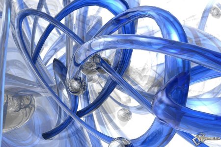 Абстракция голубая