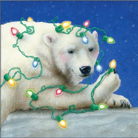 Белый медведь арт