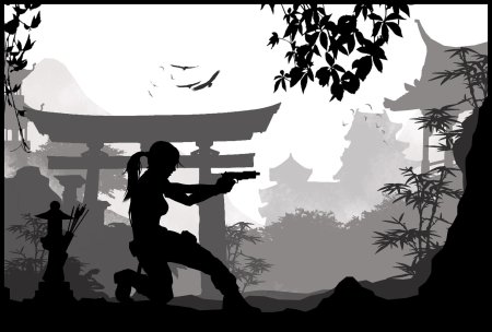 Лара крофт силуэт