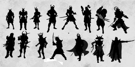 Самурай трафарет