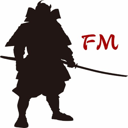 Самурай на белом фоне