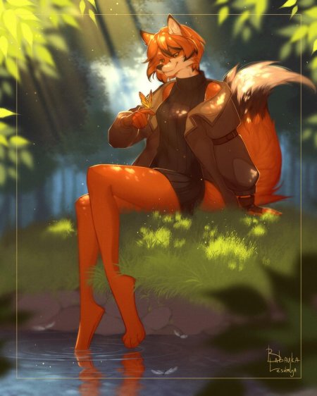 Фурри лиса девушка