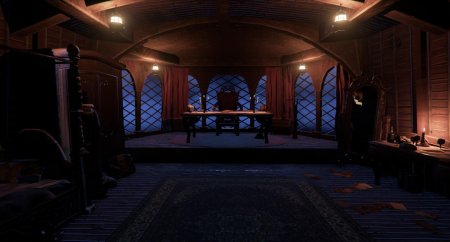 Капитанская каюта пиратского корабля в