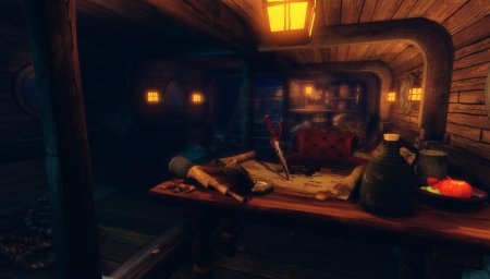 Капитанская каюта на пиратском корабле