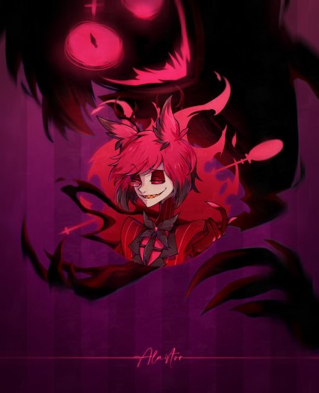 Аластор отель хазбин арт хоррор