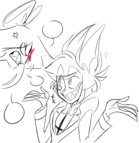 Раскраска отель хазбин аластор