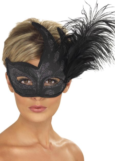 Карнавальная маска черная