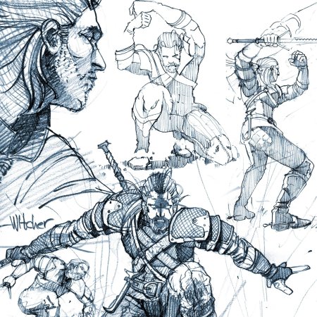 Скетч ведьмак геральт