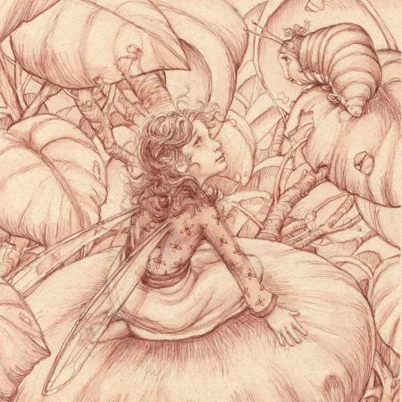 Алиса в стране чудес гусеница иллюстрации