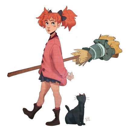 Мэри и ведьмин цветок иллюстрации