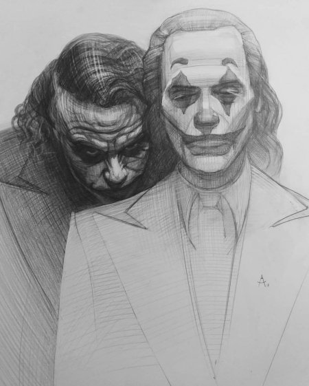 Джокер хита леджера для срисовки