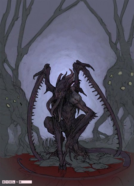 Evolve кракен концепт-арты