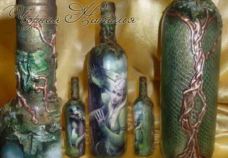 Декупаж бутылки