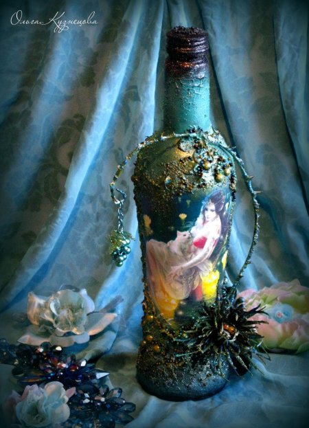 Ольга кузнецова декупаж бутылок мастер