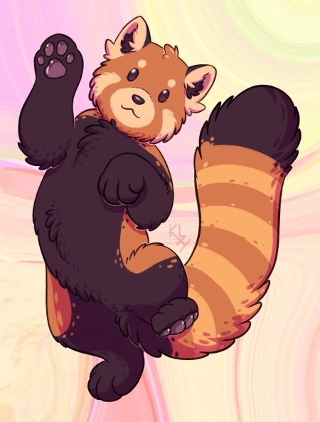 Красная панда мультяшная