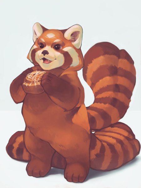 Панда красная