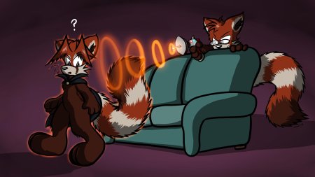 Фурри красная панда парень