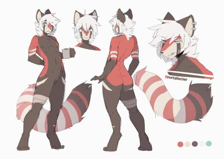 Фурри красная панда фембой